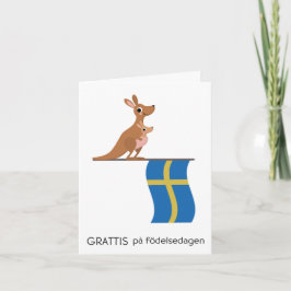 Cartão de Aniversário Sueco - Grattis på födelseda