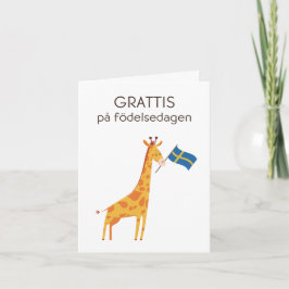 Cartão de Aniversário Sueco – Grattis på födelseda