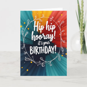 Cartão de Aniversário Sunburst