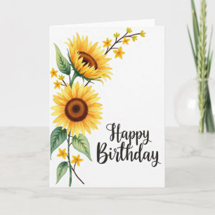 Cartão de Aniversário Sunlit Bloom