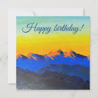 Cartão de aniversário sunset