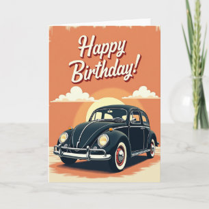 Cartão de Aniversário Sunset Auto
