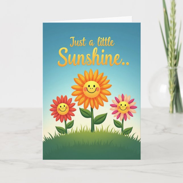 Cartão de Aniversário Sunshine Bloom (Frente)