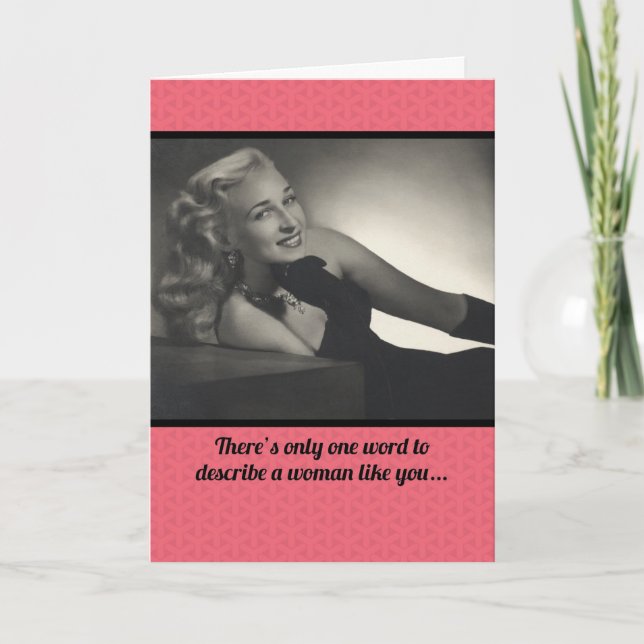 Cartão de Aniversário Super Diva (Frente)