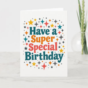 Cartão de Aniversário Super Estrelado