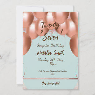 Cartão de Aniversário Surpresa Elegante para Garot