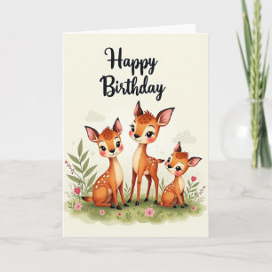 Cartão de Aniversário Sweet Fawn