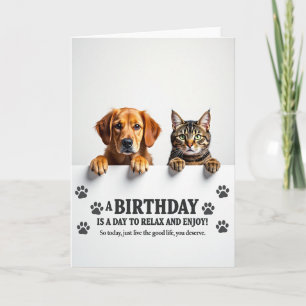 Cartão de Aniversário Sweet Paws