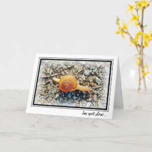 Cartão de Aniversário Tarde Engraçado com Caracol