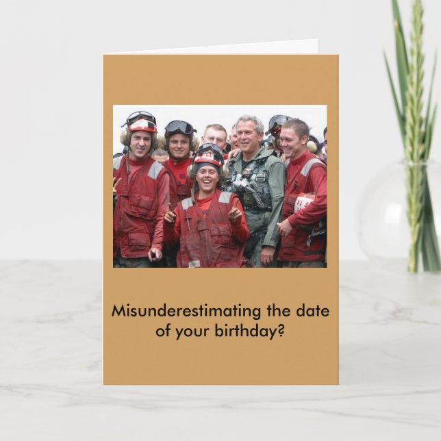 Cartão de aniversário tardivo de George Bush (Frente)