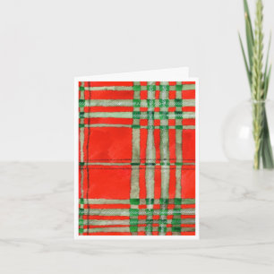 CARTÃO DE ANIVERSÁRIO TARTAN VERMELHO SCOTT