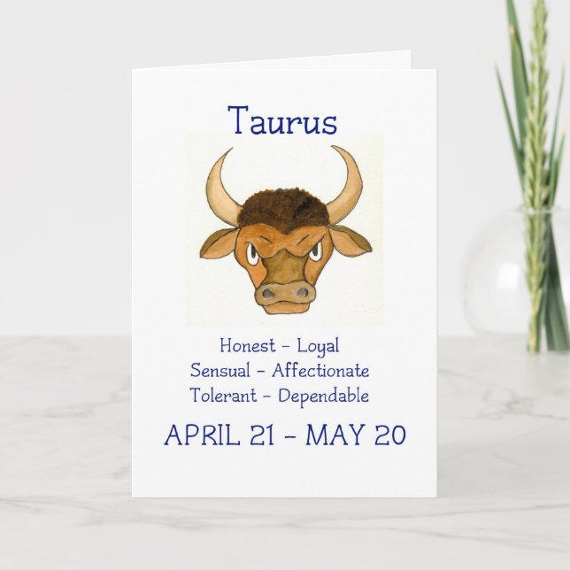 Cartão de Aniversário "Taurus" (Frente)
