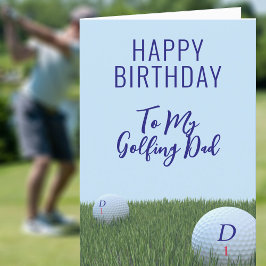 Cartão de Aniversário Tema Golfe para Golfistas