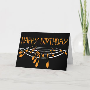 Cartão de aniversário temático da música - lar