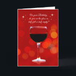 Cartão de aniversário temático do vinho engraçado<br><div class="desc">Esta é um 1/2 engraçado completo ou pergunta vazia de 1/2 para a pessoa do aniversário!  Veja se são um optimista,  realista,  ou apenas como ao vinho da bebida!  Seriamente,  é o que é deixado na garrafa que conta!</div>