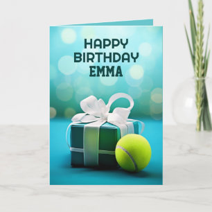 Cartão de aniversário Tênis azul, personalizável