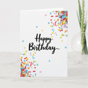 Cartão de Aniversário Texturizado Festivo