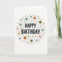 Cartão de Aniversário Tons Terrosos