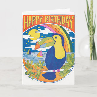 Cartão de Aniversário Toucan Nights com Letterpres