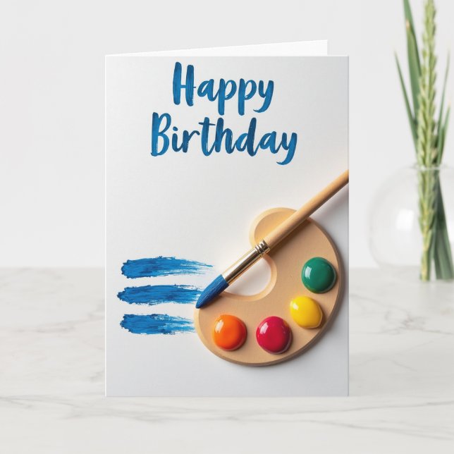 Cartão de Aniversário Traço Alegre (Frente)