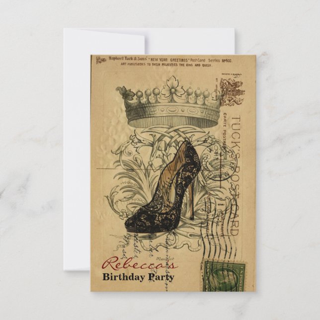 cartão de aniversário trendy parisiense (Frente)