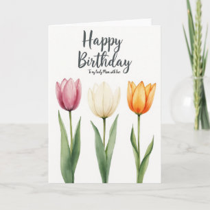 Cartão de Aniversário Trio de Aquarela