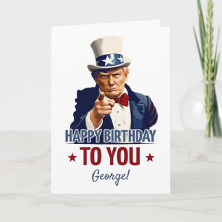 Cartão de aniversário Trump - Feliz Aniversário pa