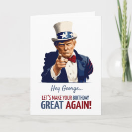 Cartão de Aniversário Trump / Nome Personalizado