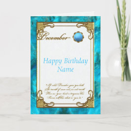 Cartão de Aniversário Turquoise