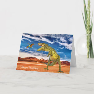Cartão de Aniversário Tyrannosaurus