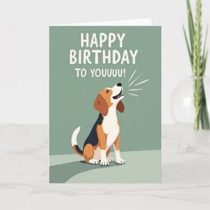 Cartão de Aniversário Uivo de Cão