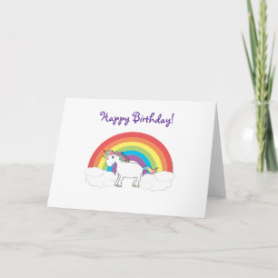 Cartão de aniversário Unicorn