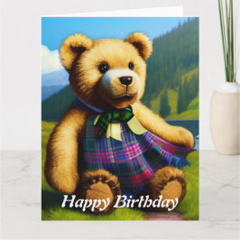 Cartão de Aniversário Urso de Pelúcia
