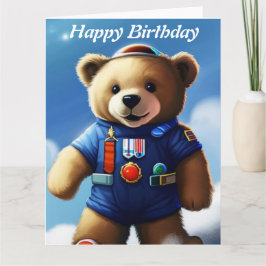 Cartão de Aniversário Urso de Pelúcia