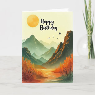Cartão de Aniversário Vale da Montanha