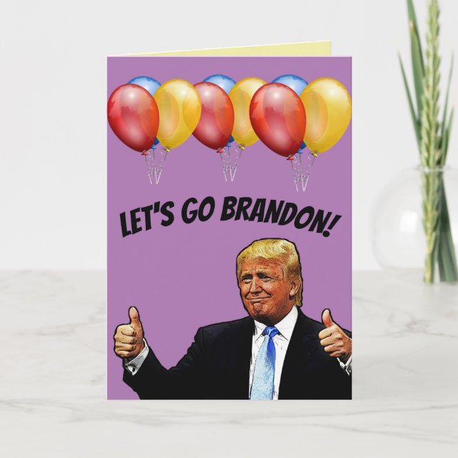 CARTÃO DE ANIVERSÁRIO VAMOS LÁ BRANDON TRUMP CARDS (Frente)