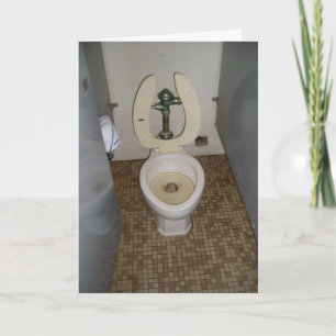 Cartão de aniversário "Vaso Sanitário Velho e Sujo