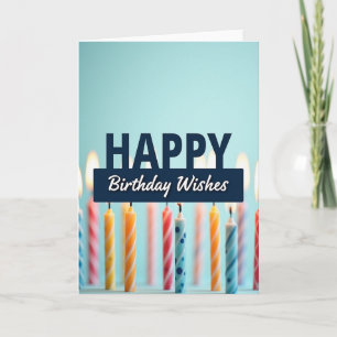Cartão de Aniversário Vela Alegre