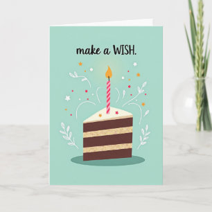 Cartão de Aniversário Vela de Desejo