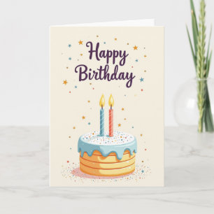 Cartão de Aniversário Velas Encantadoras