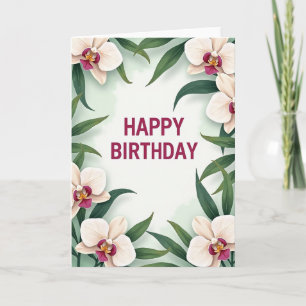 Cartão de Aniversário Verdant Frame