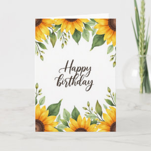 Cartão de Aniversário Verdant Script