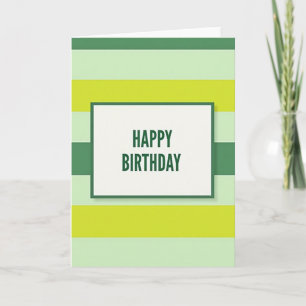 Cartão de Aniversário Verde Vibrante