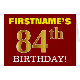 Cartão de Aniversário Vermelho, Imitação Doura