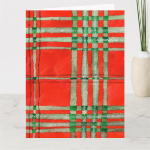 Cartão de Aniversário Vermelho SCOTT TARTAN