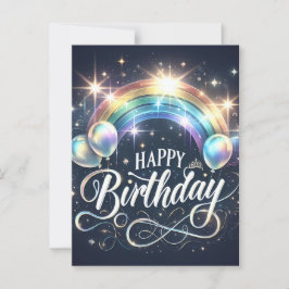 Cartão de aniversário vibrante