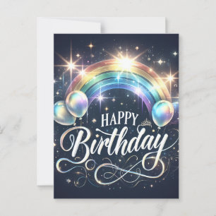 Cartão de aniversário vibrante