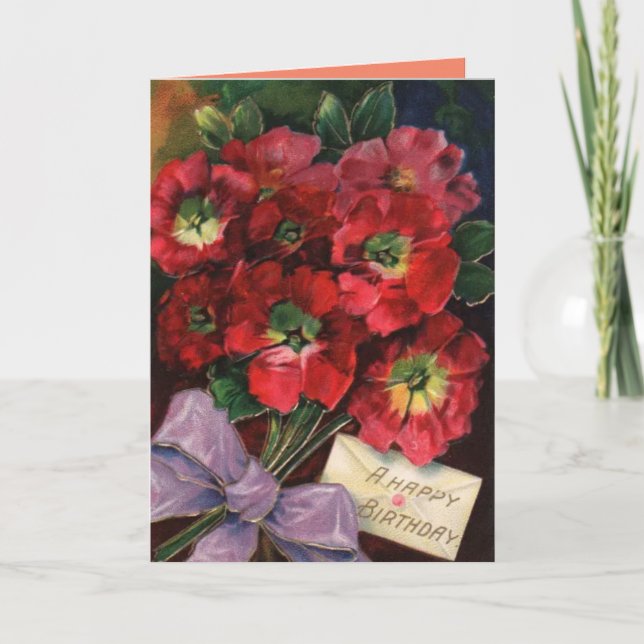 cartão de aniversário vintage (Frente)