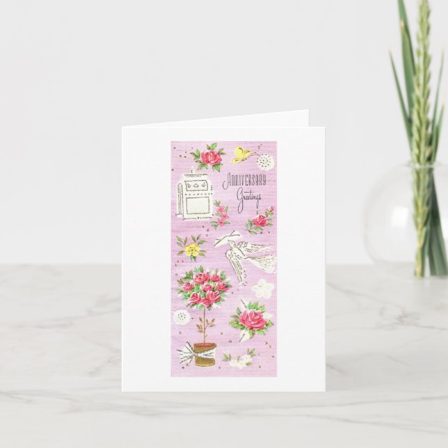 Cartão de Aniversário Vintage (Frente)