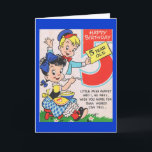 Cartão de Aniversário Vintage 5<br><div class="desc">Cartão de aniversário de 5 do Retro Vintage</div>
